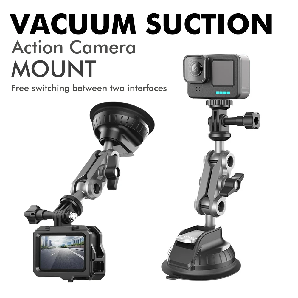 Auto Saugnapf Telefon Action Kamera Halter 1/4 Zoll Action Kamera Dash Cam Telefon Auto Halterung Geeignet für DJI/Shadowstone Insta360