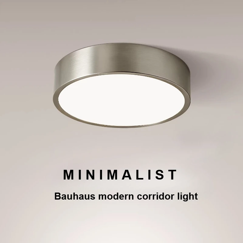 Industrielle Silberne Metall-Deckenleuchte Bauhaus Minimalistische Deckenlampe für Flur Korridor Balkon Schlafzimmer Esszimmer Wohndekor