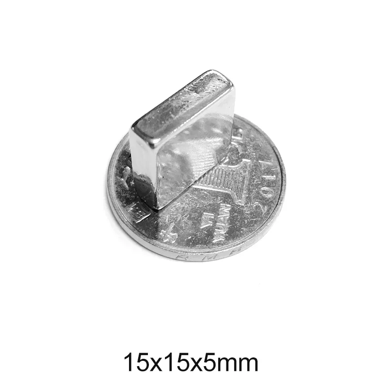 15 x 15 x 5 mm, leistungsstarke Magnete, 15 x 15 mm, magnetischer Block, 15 x 15 x 5 mm, für Zuhause, Kühlschrank, Büro, Heimwerken, 15 x 15 x 5 mm