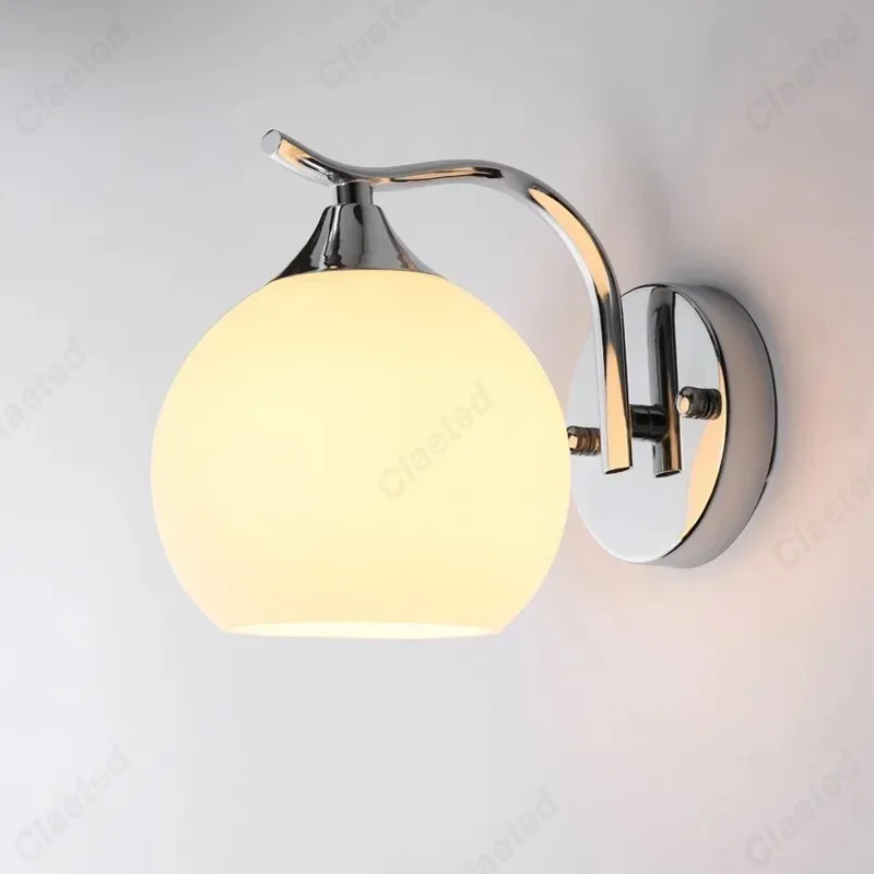 LED Luxus E27 Glas Lampen schirm Bettkopf Wand leuchte Schlafzimmer Wohnzimmer Wand leuchte moderne einfache kreative Korridor Wand leuchte