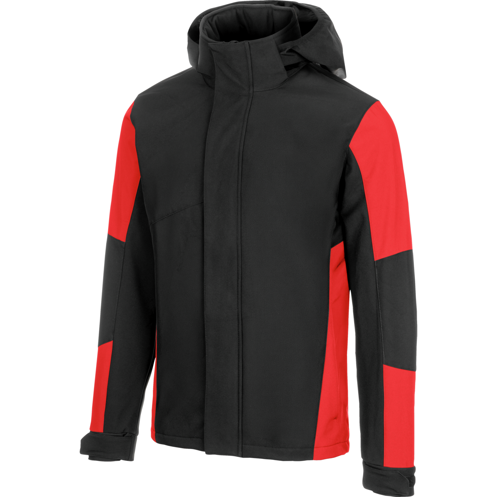 Softshell de travail JOB+ BICOLOR noire/rouge