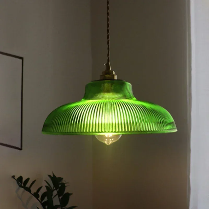Nordische Glas-Pendelleuchte Retro-Beleuchtungskörper für Zuhause, Schlafzimmer, Wohnzimmer, Dekoration, Hängelampe, Nachttischlampe, Leuchte