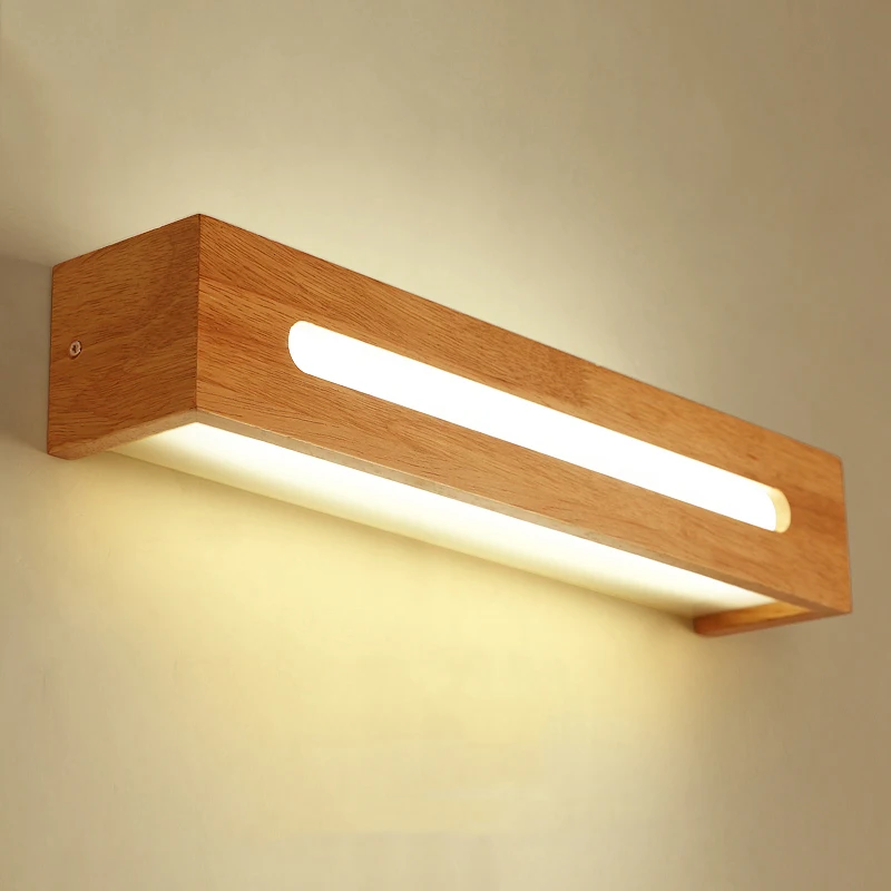 Kreative Nordic Schlafzimmer Holz Wand Licht 10W AC110-240V Foyer Studie Hintergrund Lampe Badezimmer LED Spiegel Licht