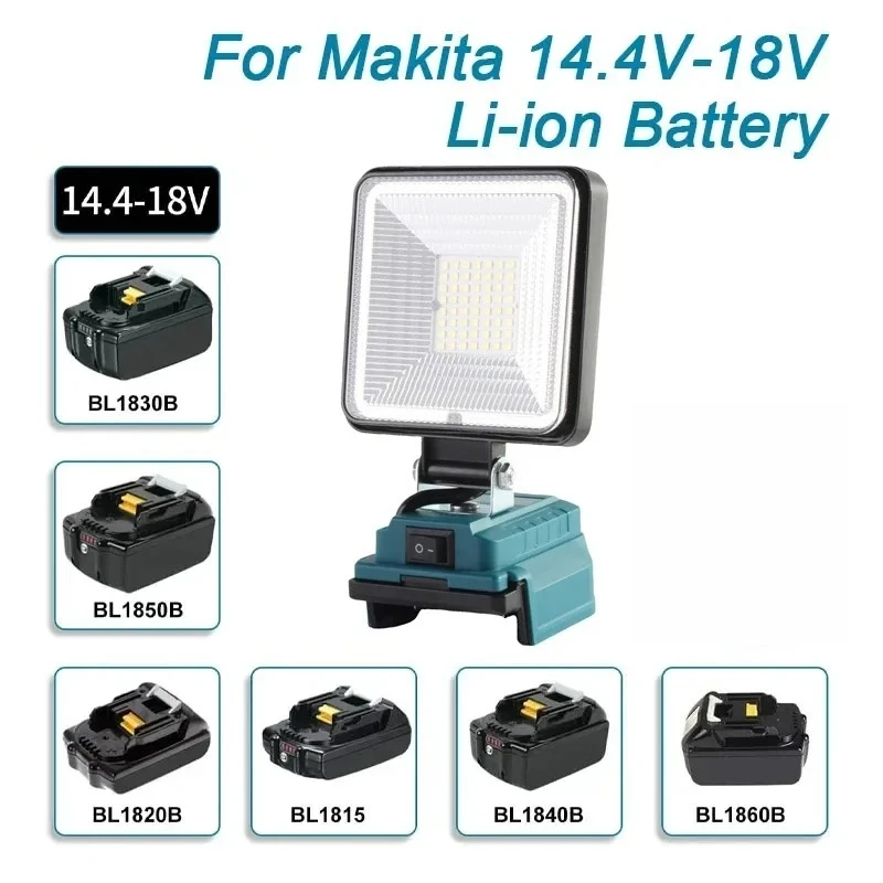 4-Zoll-Akku-LED-Arbeitsleuchte, tragbare LED-Taschenlampe für Arbeit, Camping, Outdoor, 2-stufig einstellbare LED-Leuchte für Makita-Akku