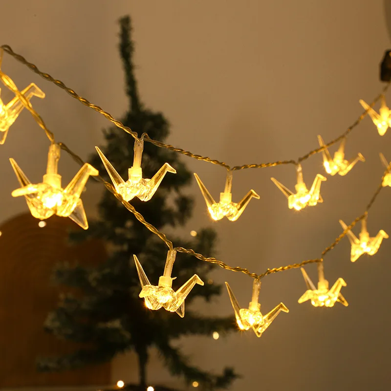 2024 Party Vogel Lichterketten 80 LED Lichter Mini Vintage Weihnachten Halloween dekorative Lichterketten Terrasse Gartenhaus
