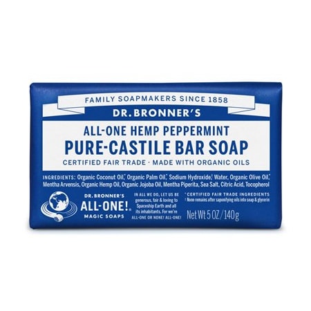 DR. BRONNERS OBPE05 5OZ Peppermint Bar Soap - DR. BRONNERS