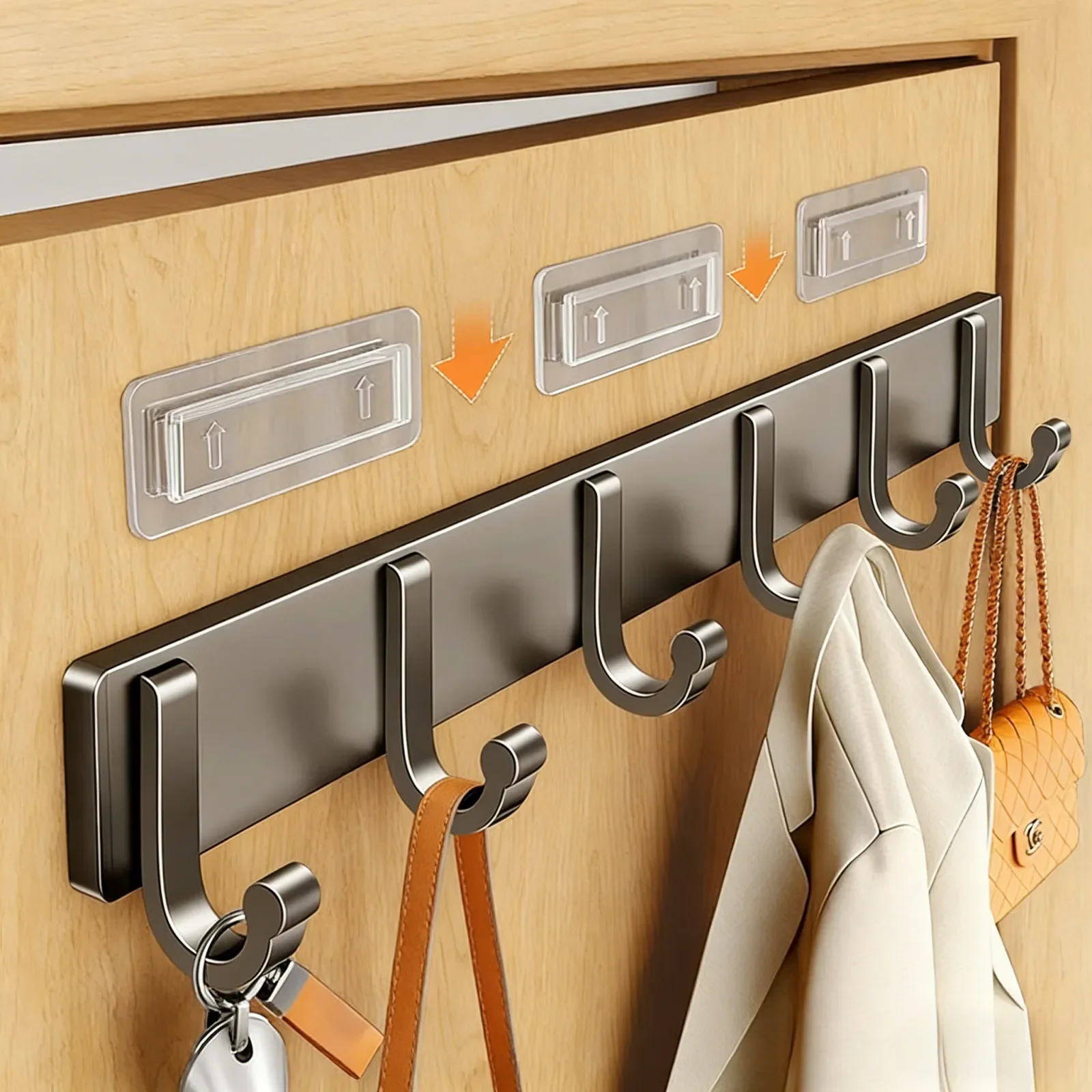 Non Perforated Bathroom Hooks,Wholesale of Door Hooks, Space Aluminum, Bedroom Storage, Clothes Hanger Hooks, Wall Clothes Hook