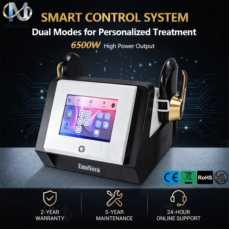 EMsova CE 7000W 2026 ABS Fitness- und Wellness-RF-Profi-Körperformer mit 15 Modi, Muskelstimulator EMS-Gerät für Fitness