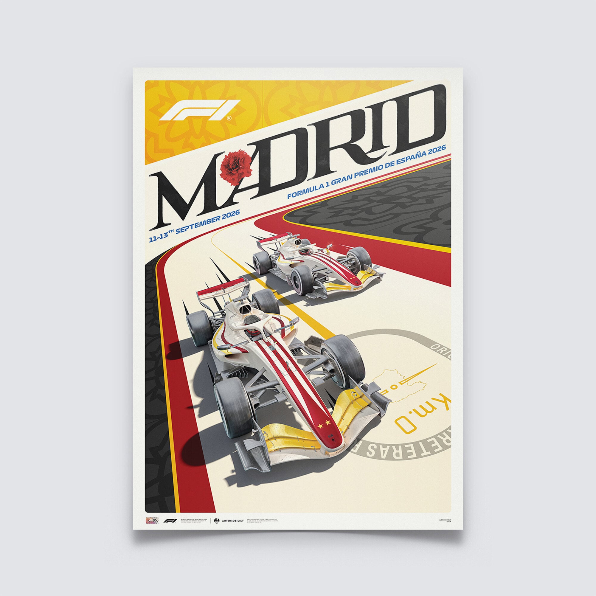 Affiche officielle du Grand Prix de Formule 1 de Madrid 2026 - No Gender Taille: One Size Only
