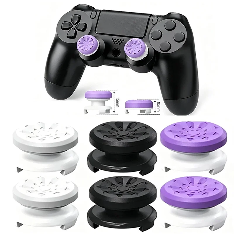 2 pièces de protections pour joysticks pour manette PS4/PS5, capuchons de rehausseur de joystick en silicone, kit d