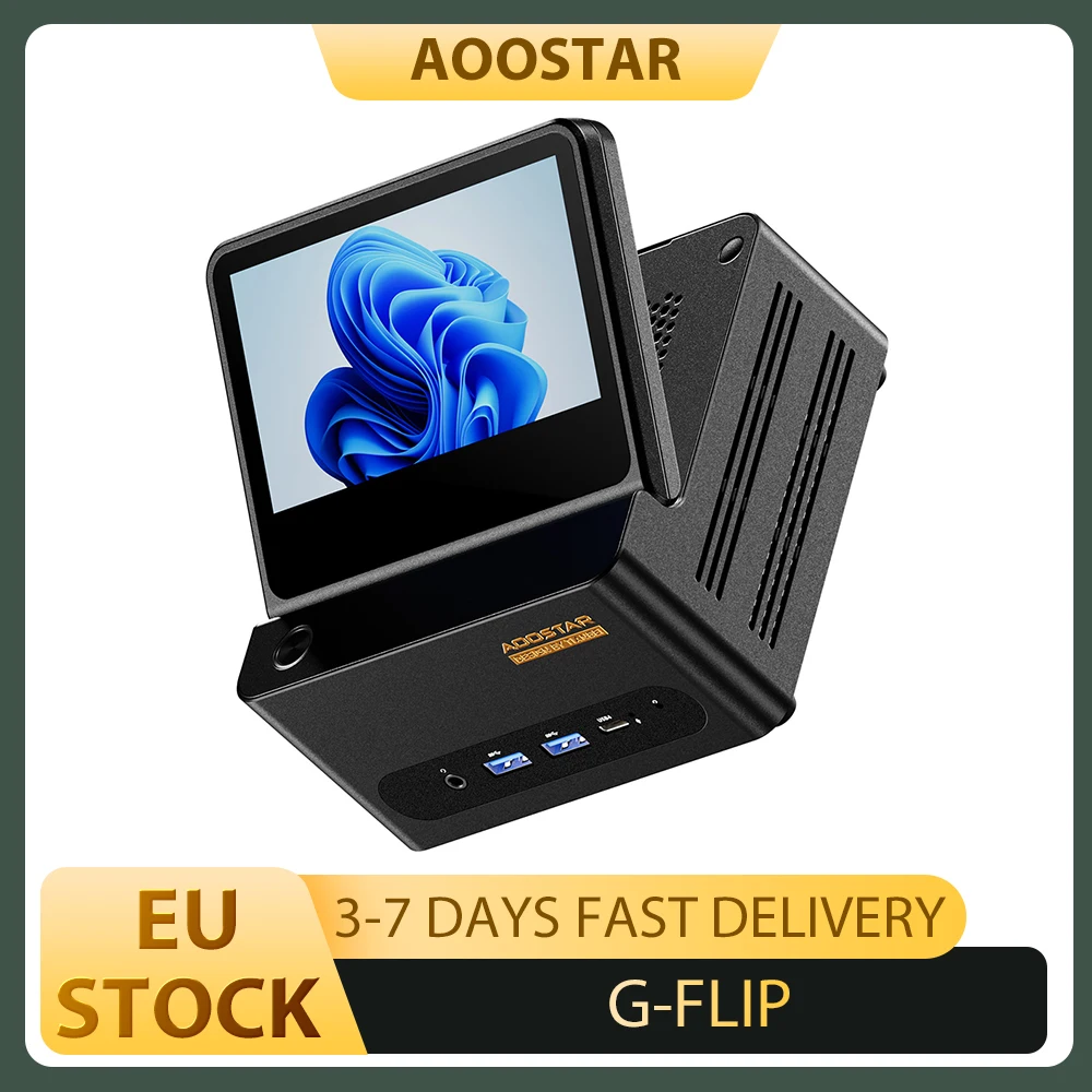 Mini PC AOOSTAR G-FLIP, processeur AMD Ryzen 7 H255 8 cœurs jusqu