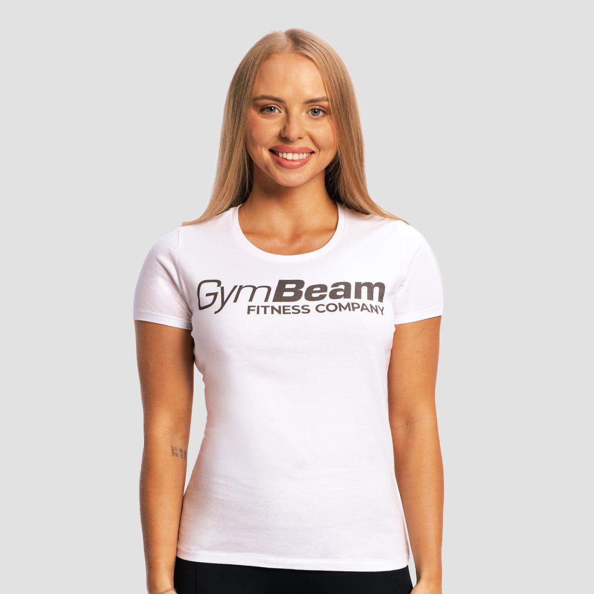 T-shirt da donna a manica corta, bianca 1 St