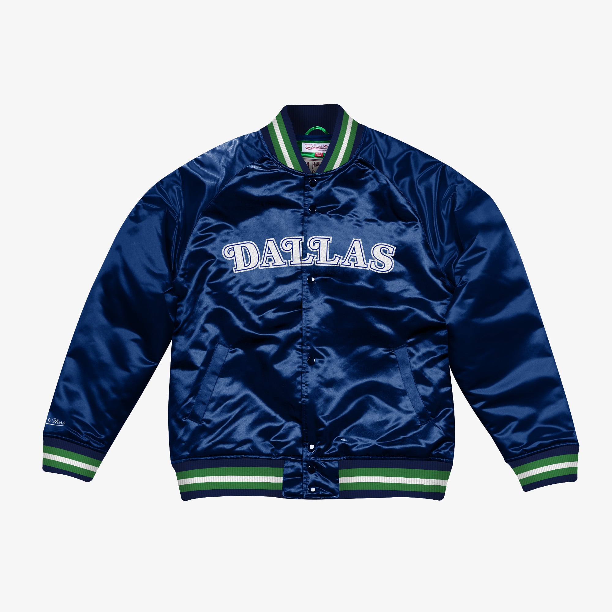 Dallas Mavericks Mitchell & Ness Leichte Satinjacke – Marine – Herren