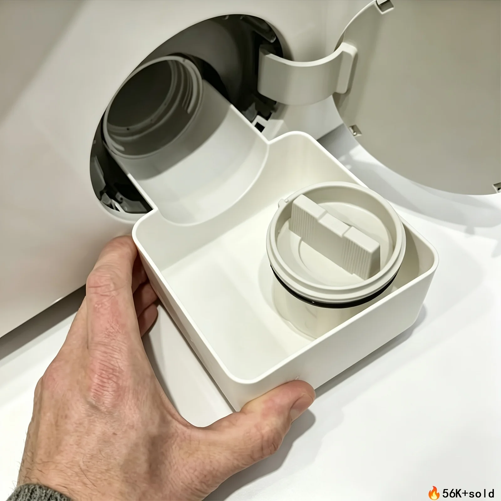 G-Model Washing Machine Drain Tray For Floor Overflow, Washing Machine Drain Catcher for Front-Load/Rinse Holders, Storage Shelf
