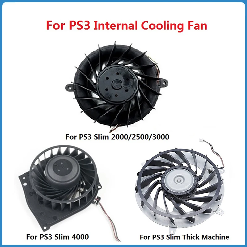Internal Cooling Fan For Sony Playstation 3 PS3 Slim 2000 2500 3000 4000 Thick Controller Machine Inner Cooler Replacement Kit