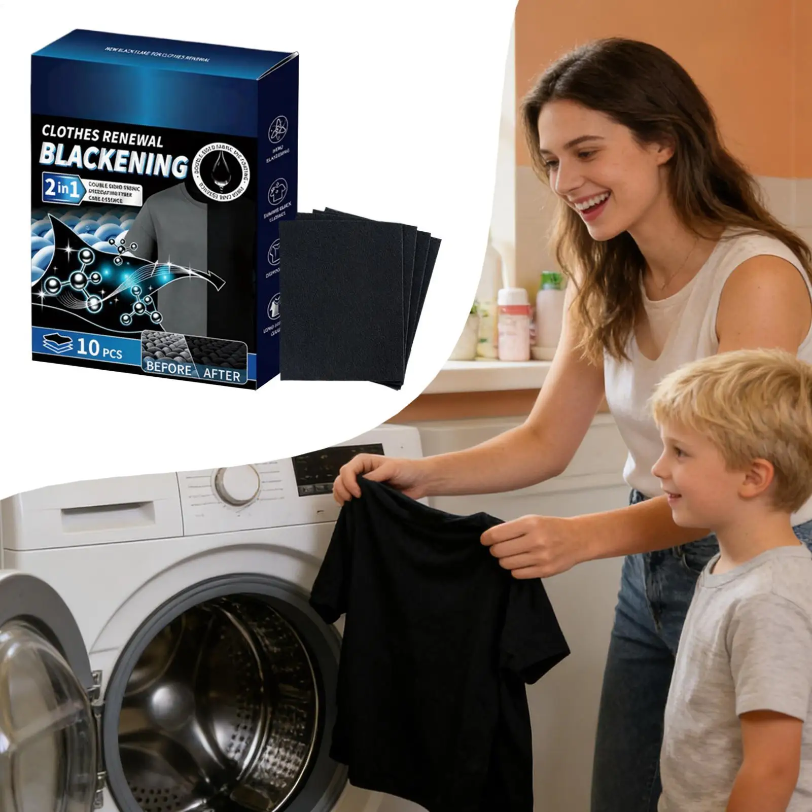 clothes darkening sheet color restoring tablet prevent fading agent for black garments pants fabric recolor supply 10 pieces