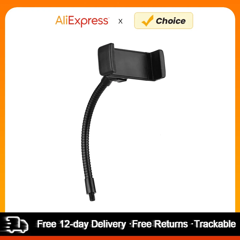 Foldable Phone Clamp Holder Stand with 1/4 Screw Mounting for LED Ring Light Smartphone Mounting for iPhone Android Smartphones