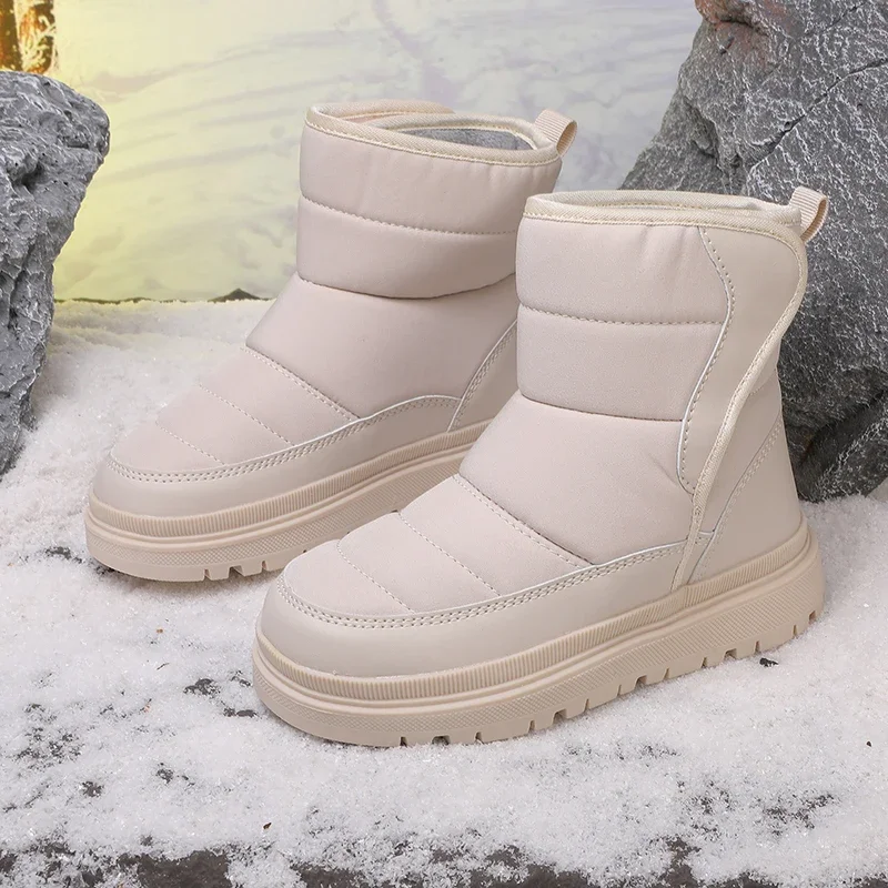 New Winter Warm Children Snow Boots Plush High Top Anti-Slip Casual Kid Good Waterproof Cloth Shoes Thicken Boy Girl Cotton Shoe