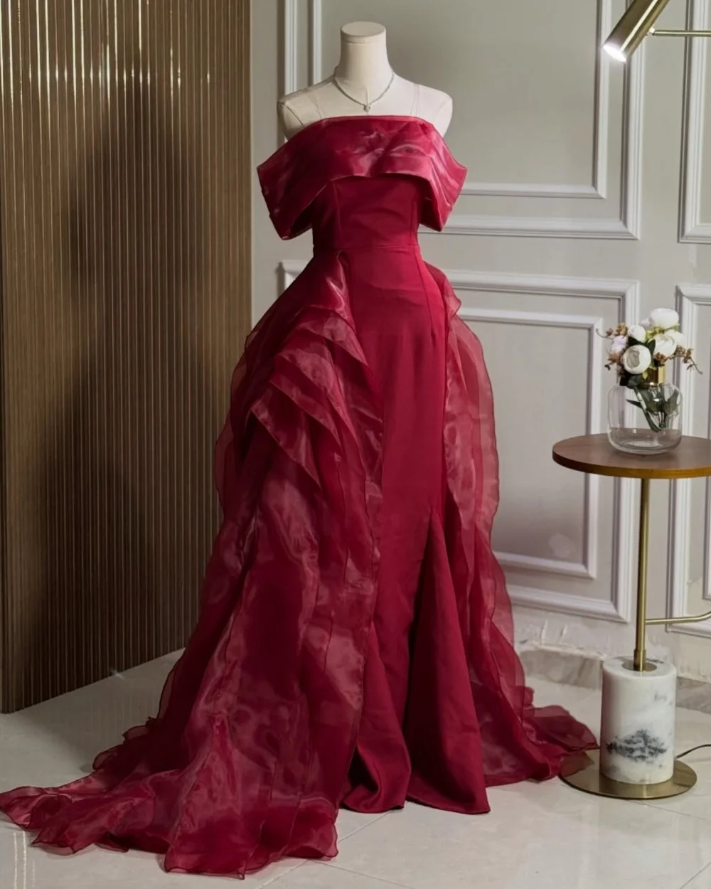 Customized Classic Jersey Pleat Ruffle Trumpet Off-the-shoulder Long Bespoke Occasion Prom Luxury 2025 Exquisite