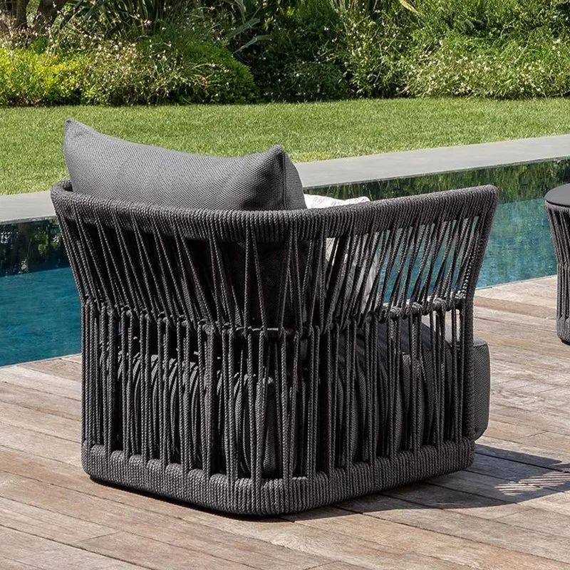 #Modern Style PE Rattan Garden Set Outdoor Waterproof Sunproof Sofa Chair Combination for Courtyard Villa Garden Open-Air