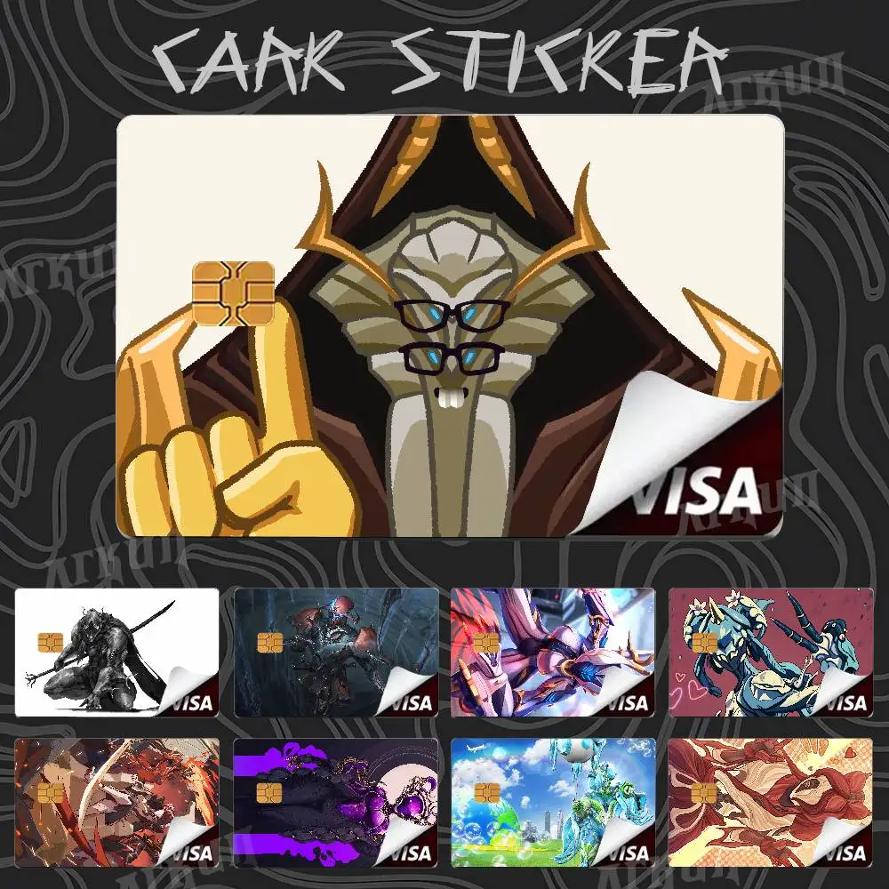 Popular Fashion Cool Video Game Warframe Game Card Sticker, Debit Credit Card Protector for Gamers