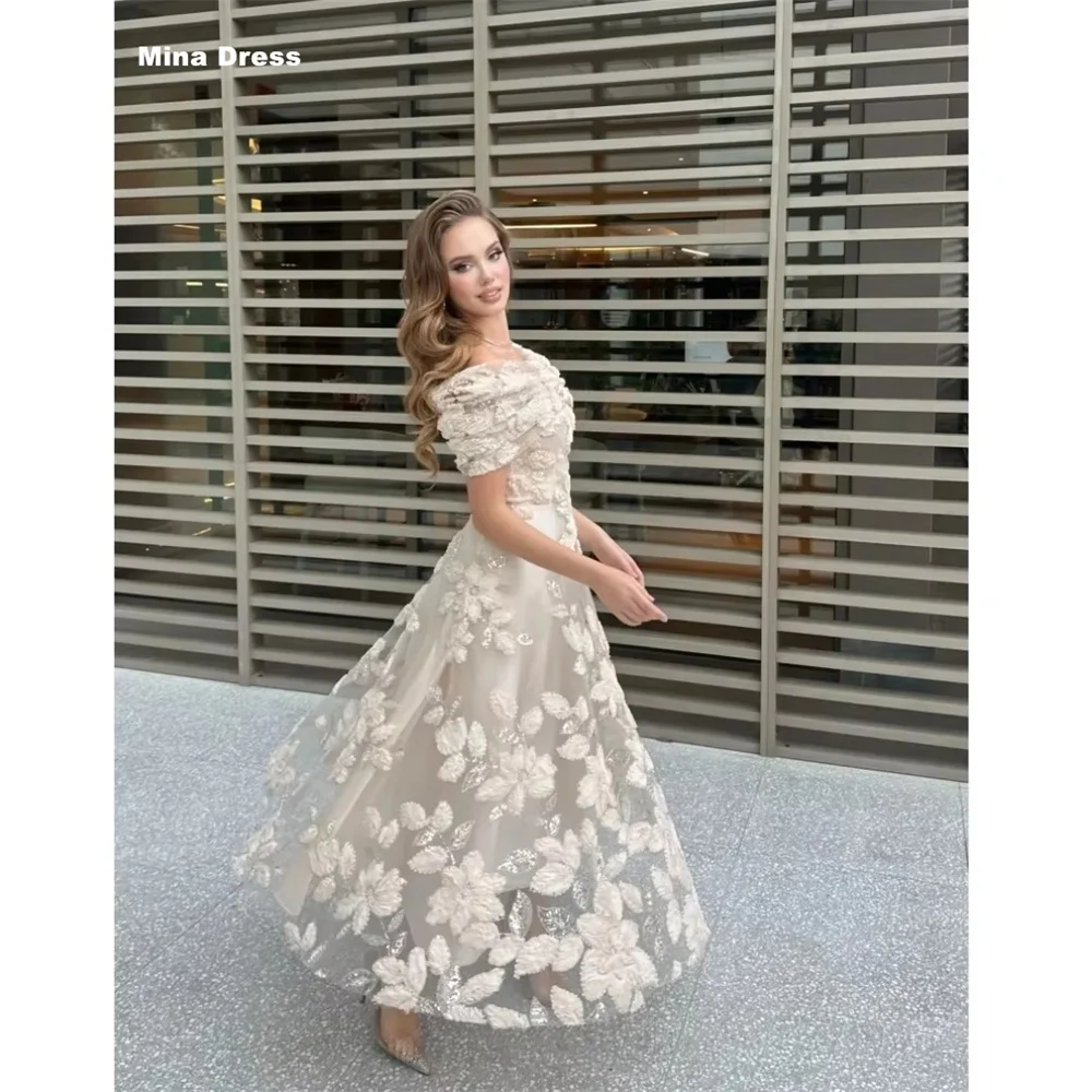 Mina Customized Purple Heart Neck Lace Sleeveless Backless Wedding Dresses and Evening Dresses for Special Occasions Prom Dress