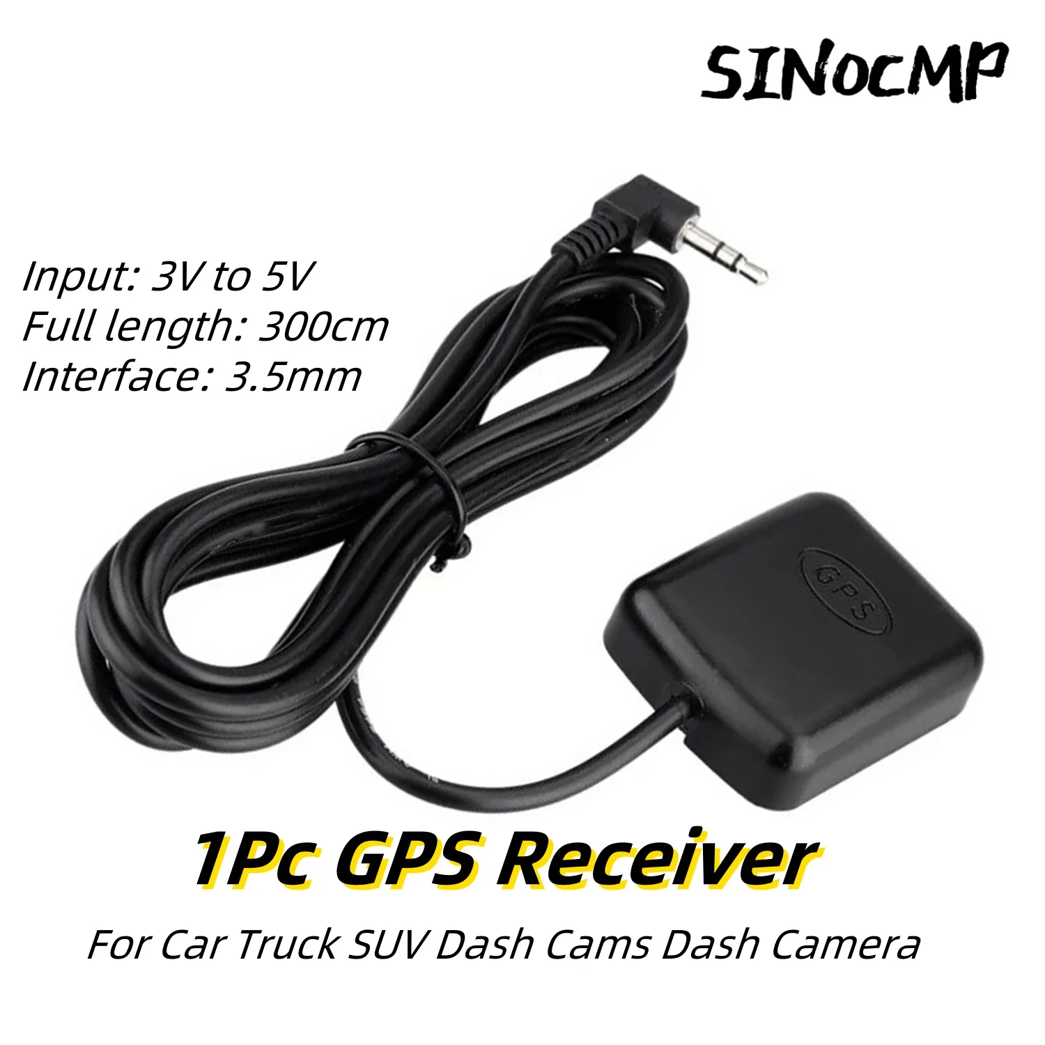 GPS Antenna Elbow External 3.5mm For Car Truck SUV Dash Cams Dash Camera Plastic High Quality Auto Exterior Parts Aerials 1Pc