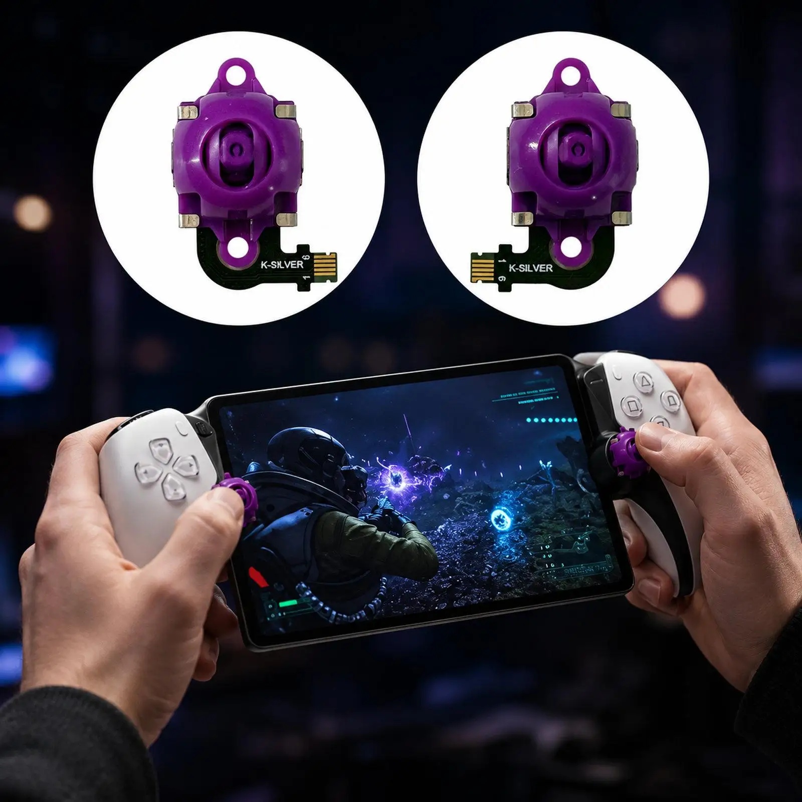 Repair Hall Effect TMR Joystick For PS5 Portal / PS VR2 PlayStation Portal / VR2 3D Analog Stick Module Thumbsticks Left & Right