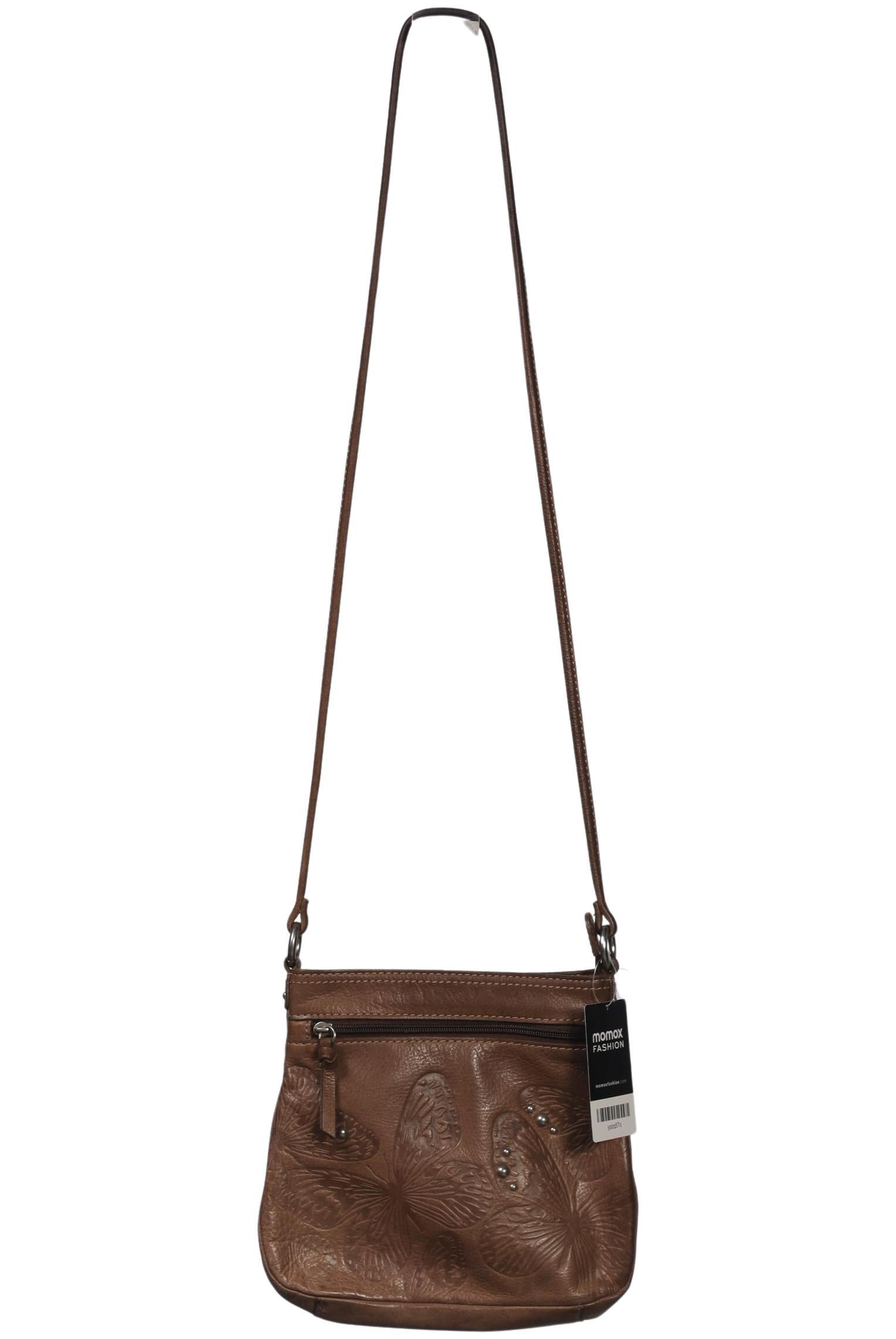 Fossil Damen Handtasche klein Leder, Gr. , Braun, Leder