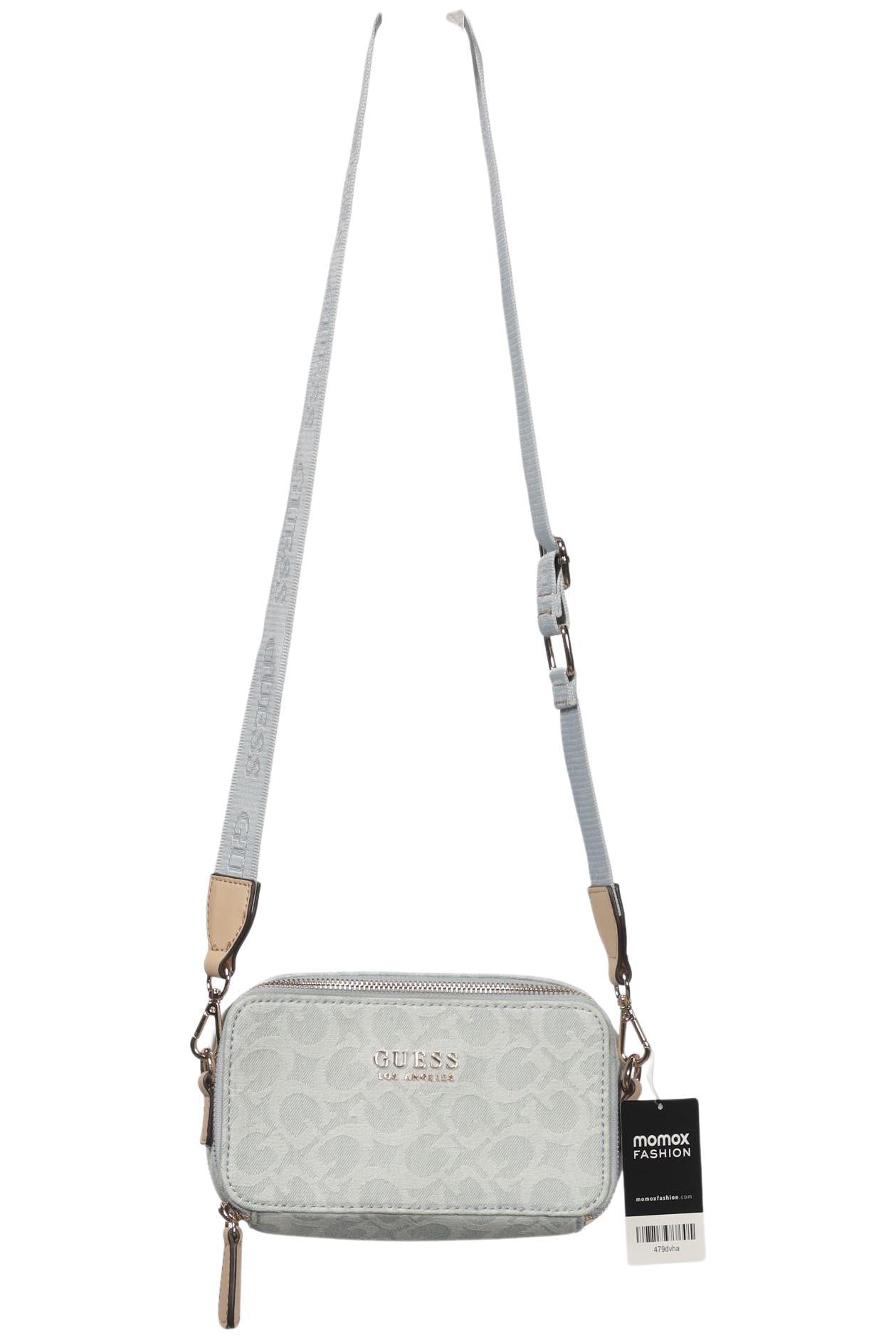 Guess Damen Handtasche klein, Gr. , Hellblau, Baumwolle / Synthetik / Kunstleder