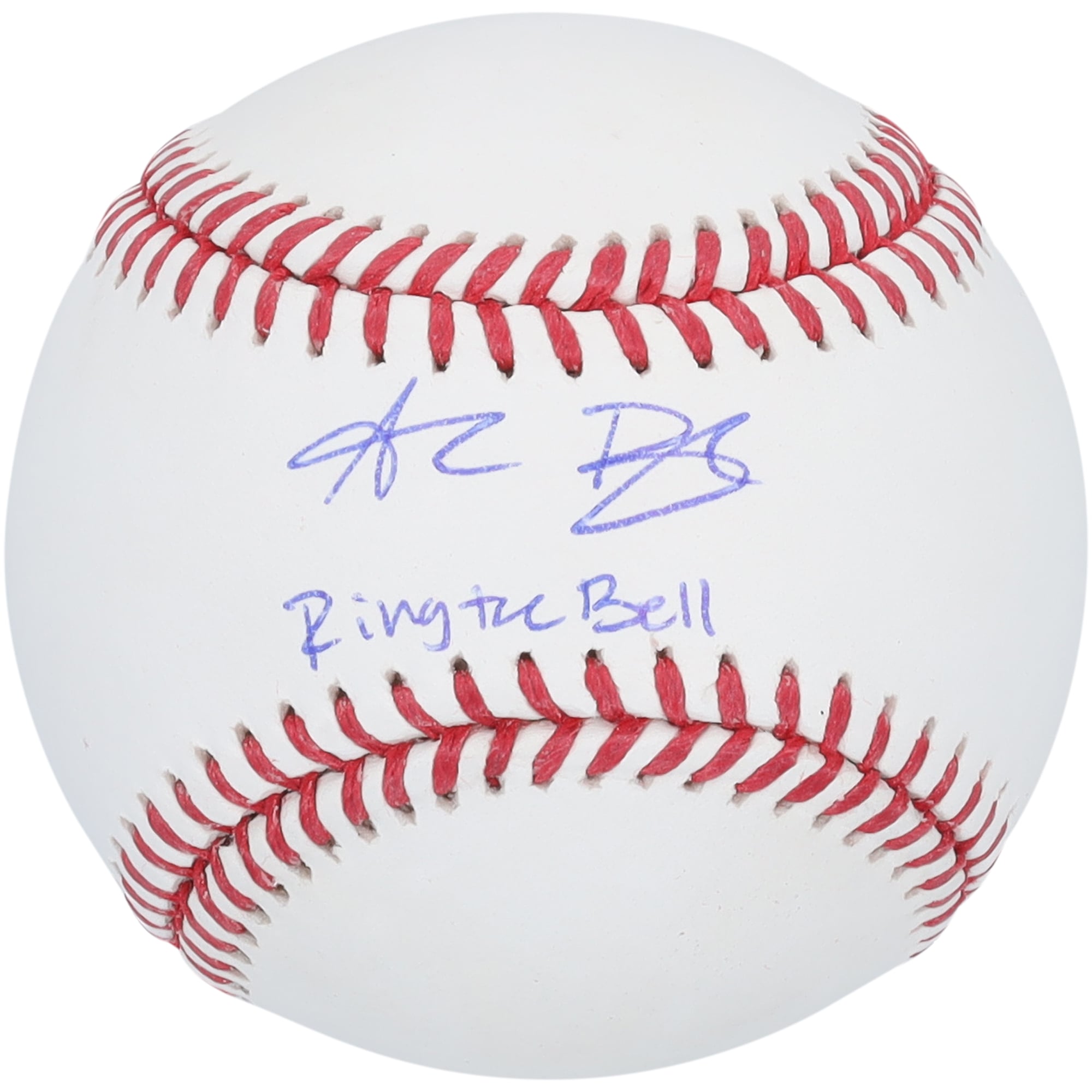 Von Alec Bohm signierter Baseball der Philadelphia Phillies mit der Aufschrift „Ring The Bell“