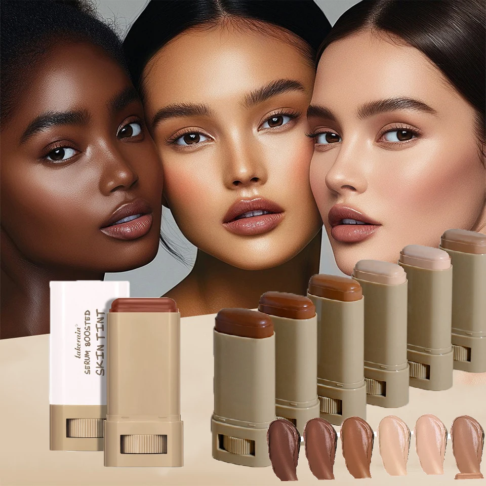 Foundation Stick Balsam Haut Bronze Tönung Radiergummi Foundation Stick Smooth Plumper Langlebiges makelloses Make-up Gesicht Schönheit Kosmetik