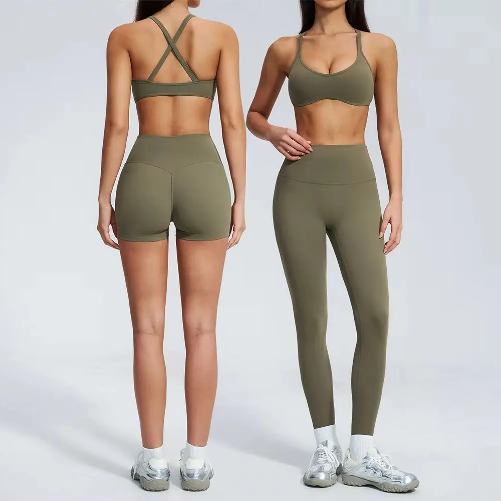 Ensemble de vêtements de sport 2 pièces, ensemble de yoga pour femmes, soutien-gorge de sport, leggings taille haute, tenue de gym, vêtements de fitness, tenue de yoga, vêtements de sport