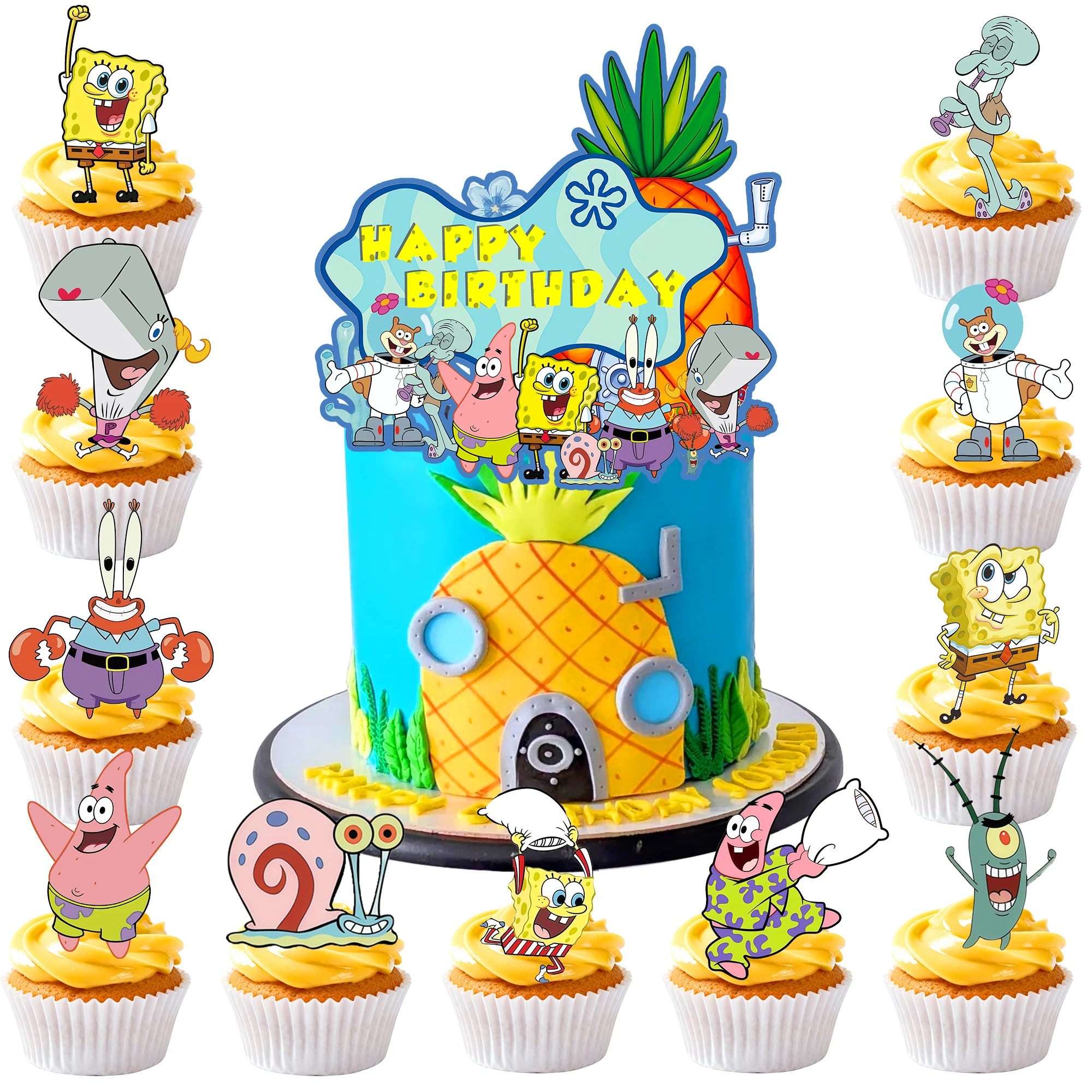 Ensemble de 14 décorations de gâteau Bob l