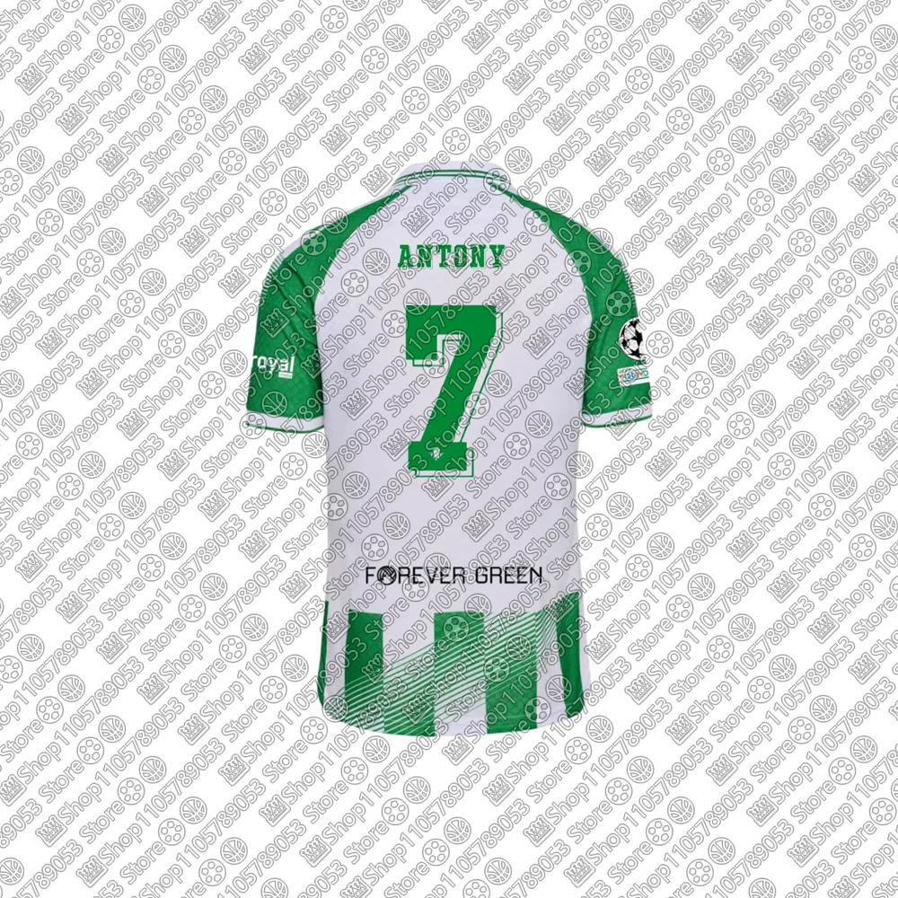 26-27 Antony N°7 Abde Ezzalzouli N°10 Maillot de football respirant et doux pour hommes et enfants, pour l'entraînement et les matchs, maillot de football domicile Betis pour adulte