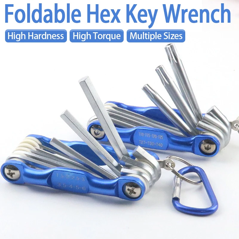 Clé hexagonale pliable multifonctionnelle portable 8 en 1, outil à main, jeu de tournevis hexagonaux - Convient pour la maison, outil à main de qualité BS001