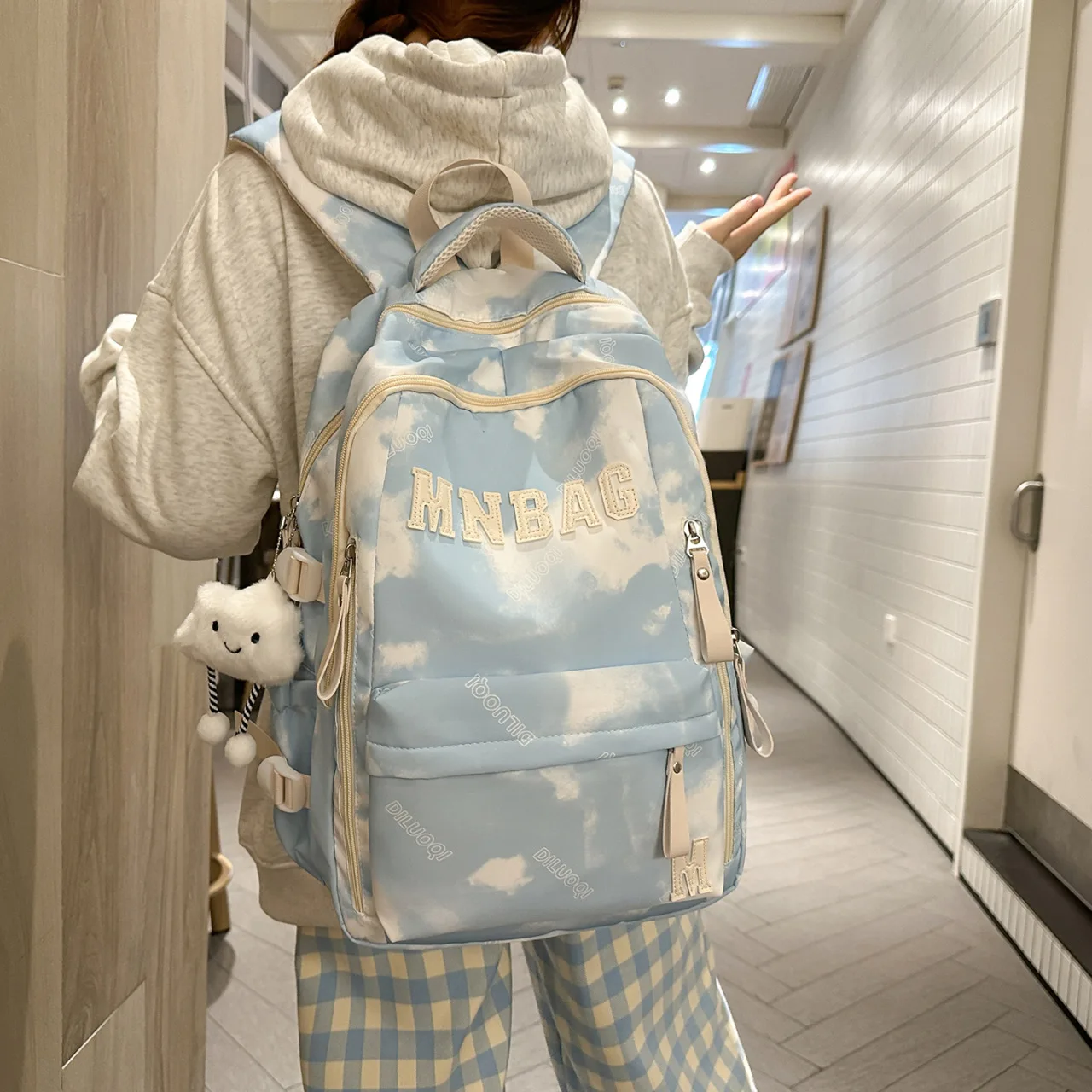 Sac à dos pour filles pour l'école, sac à livres Kawaii pour adolescentes, sac d'école à plusieurs poches pour l'école primaire, collège, âge 6-14 ans