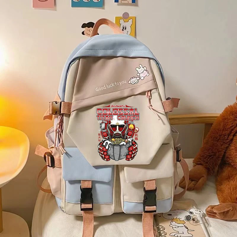 Attaque sur Titan Shingeki No Kyojin AOT Colossal Titan nouveauté sacs d'école filles sac d'école adolescent Bookbag Anime sacs d'école