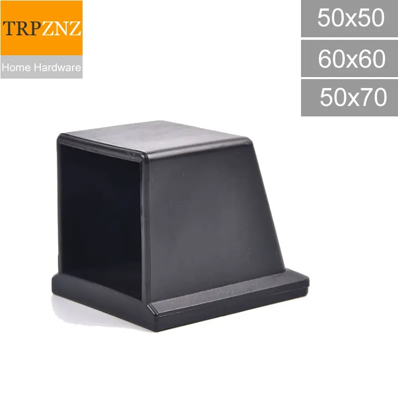 Bouchon de base pour tuyau carré et trapézoïdal en PVC, couvercle de pied oblique pour équipement médical, antidérapant, protège la machine et le sol
