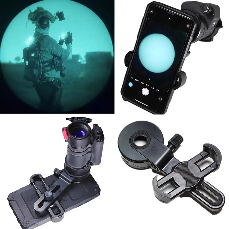 Support universel fixe pour la prise de vue nocturne en extérieur avec téléphone portable, adapté aux PVS31, PVS14, 1431 et autres équipements