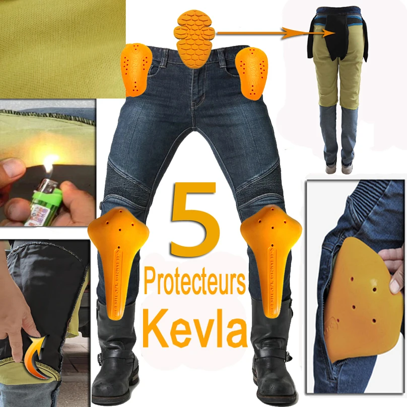 Nouveau pantalon de moto pour homme, jean de moto, équipement de protection, pantalon de moto touring, pantalon de motocross, pantalon de moto, équipement de protection