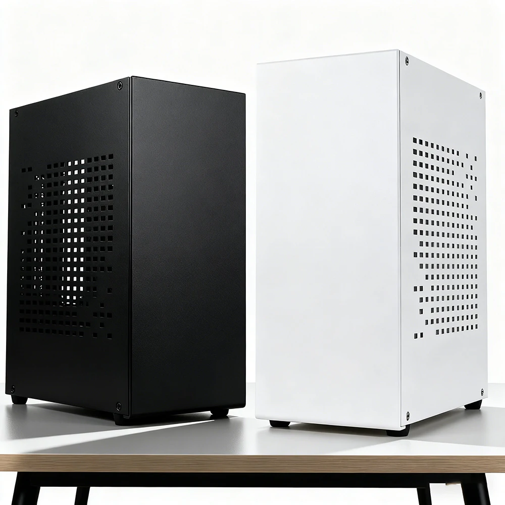Boîtier PC Mini ITX SKTC A07 en aluminium, pour ordinateur, mini, petit boîtier, valise, support portable