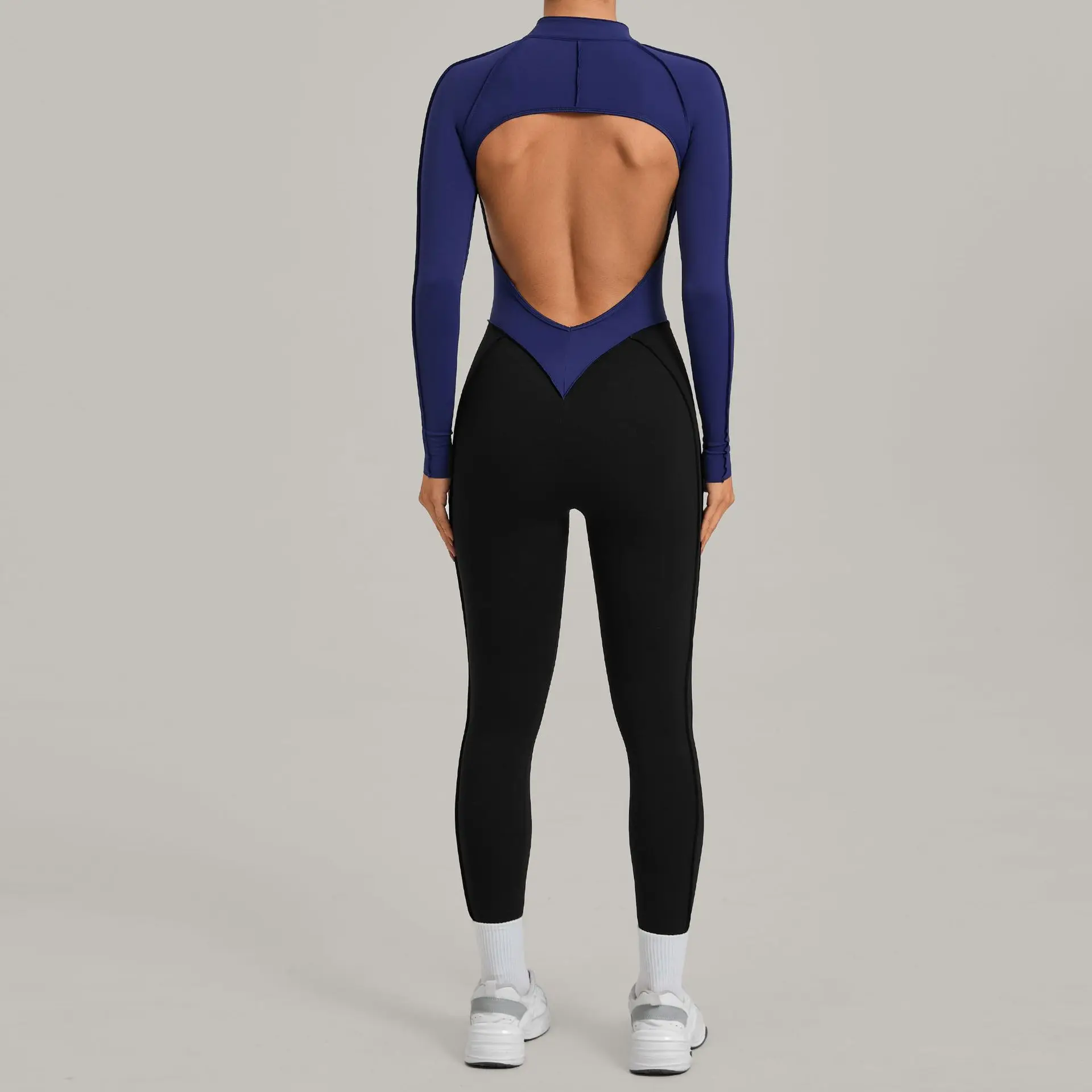 Combinaison de sport pour femme, combinaison de yoga à fermeture éclair, haute élasticité, pour l'extérieur, la salle de sport, les entraînements, combinaison sexy, vêtements de sport