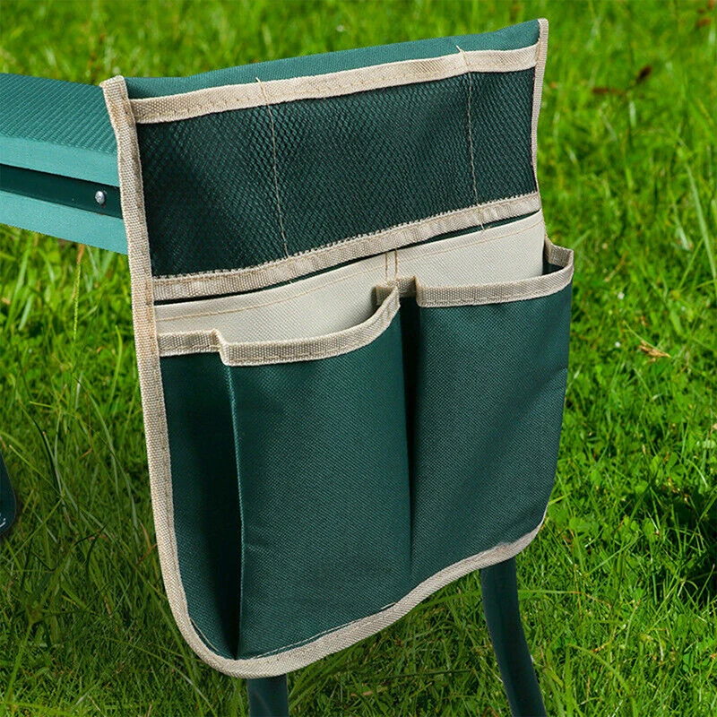 1/2pcs Chaise De Jardin Pliante Poche Portable Multi-poches Outils De Jardinage Jardin Bancs Tissu Sacs De Rangement Tabouret De Camping Sac