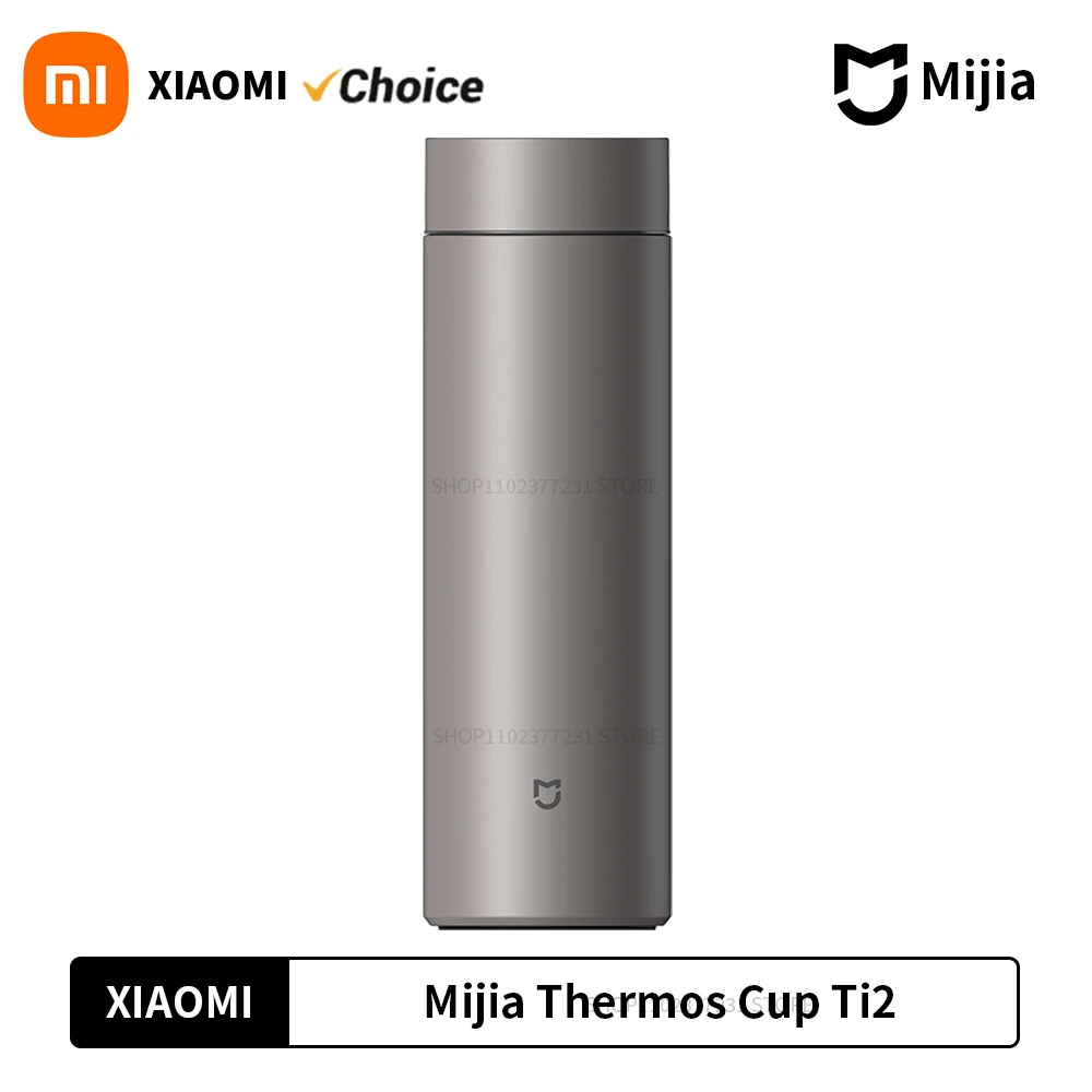 ATA JIA-Tasse Thermos Ti 2 TA1 en Titane Pur, Capacité de 480ml, Matériau pour Garder au Chaud pendant 6 Heures, Matériel Médical en Voyage, Clics