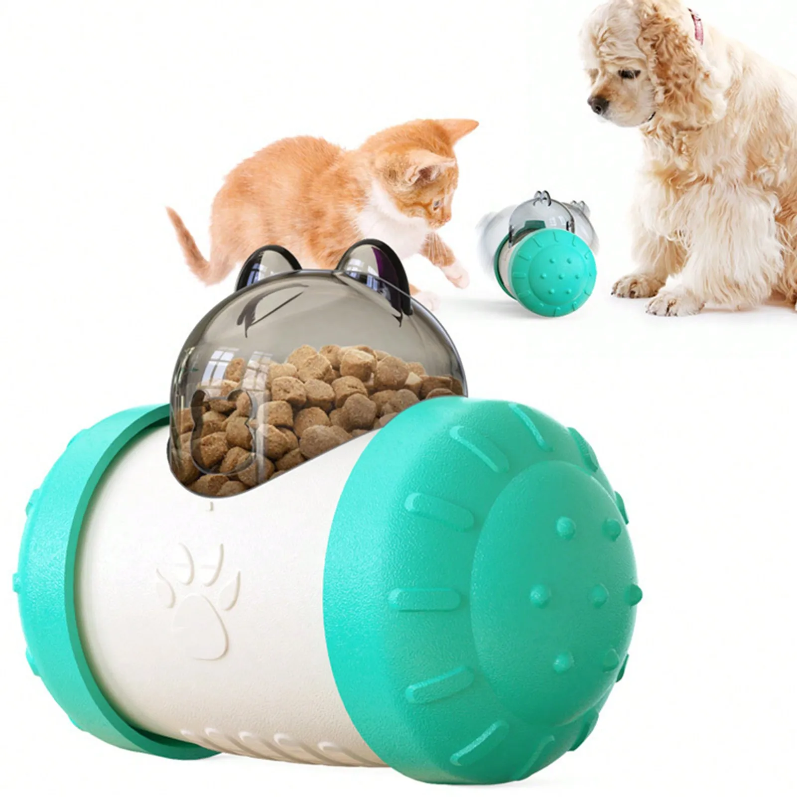 Jouet pour animaux de compagnie, ours à bascule, gobelet de nourriture qui fuit, nourriture lente, boule de nourriture qui fuit, jouet pour chat et chien, 1 pièce