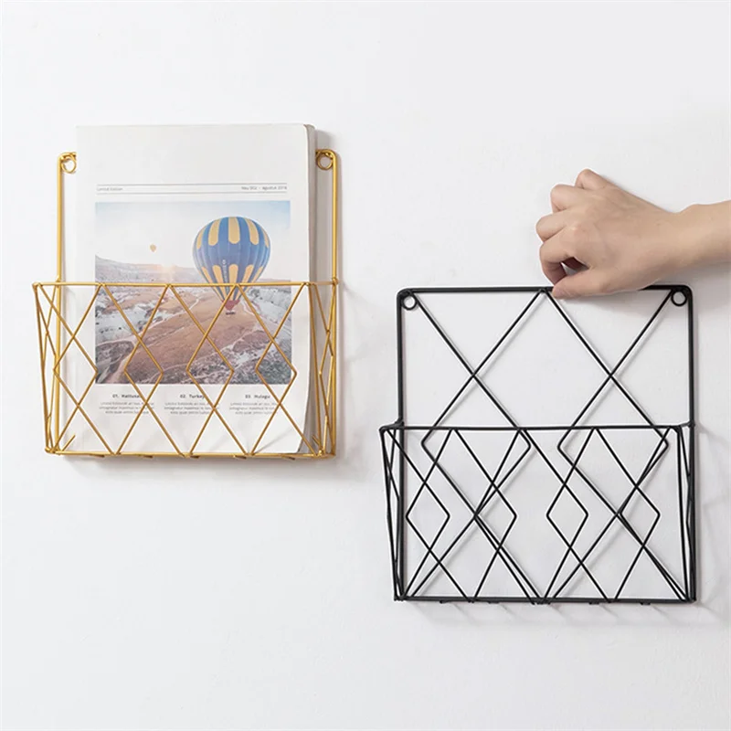 Support de rangement mural en métal pour Magazines et journaux, pour livres de bureau à domicile, dossier de fichiers, présentoir de table de bureau