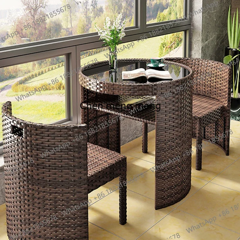 Ensembles de meubles de jardin rétro design, chaises en rotin, ensembles de meubles de jardin nordiques, meubles de jardin extérieurs Giardino Arredo