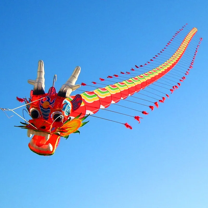 Cerf-volant dragon chinois volant cerf-volant traditionnel jeux de plein air jouets pour adultes cerfs-volants professionnels rebond d