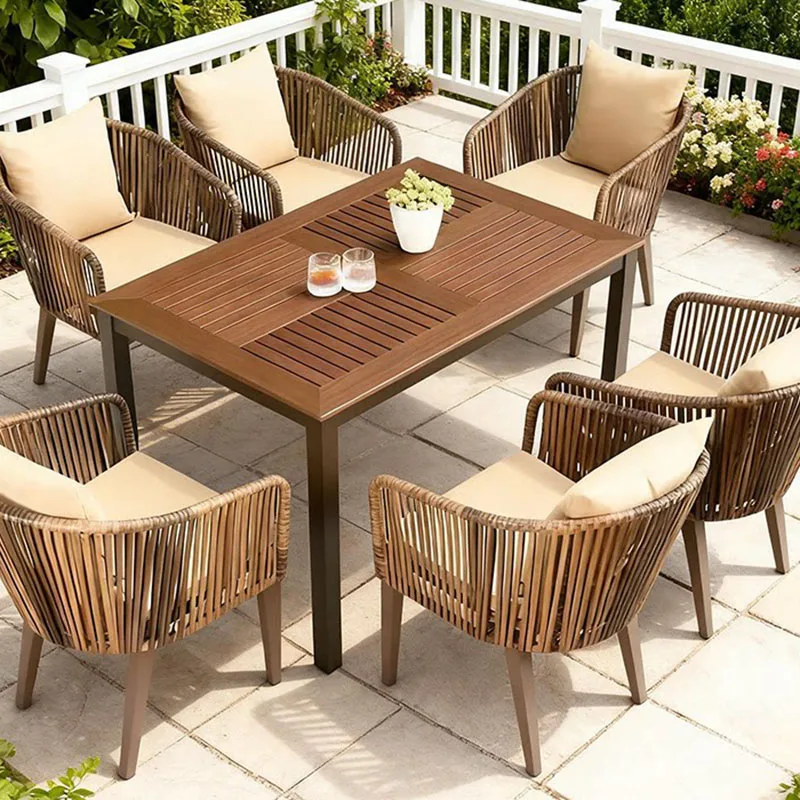 Ensembles de meubles de jardin modernes en bois, ensembles de meubles de jardin d